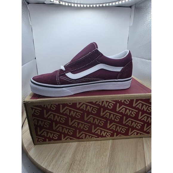 Vans Old Skool kids size 3 Sneakers Shoes Port Royale/ True White Suede/ Canvas - Picture 4 of 6